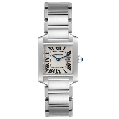 Shop Cartier Tank Francaise Midsize 25mm Silver Dial Ladies Watch W51011q3 In Not Applicable