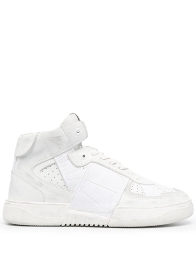 Shop Valentino White Vl7n High-top Sneakers