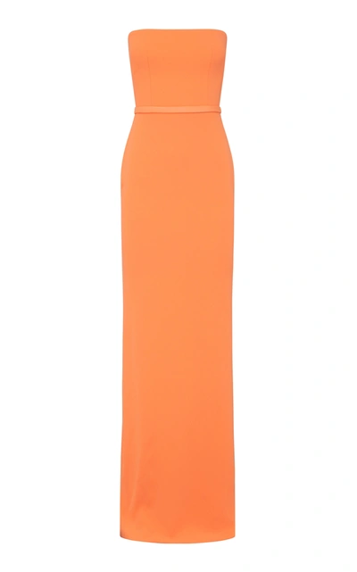 Shop Alex Perry Women's Cassidy Satin-crepe Strapless Column Gown In Orange