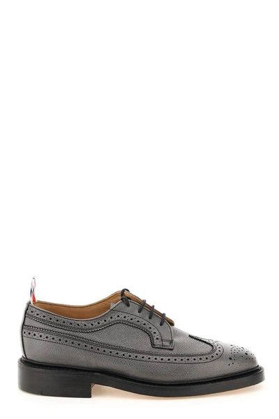 Shop Thom Browne Classic Longwing Brogue Shoes In Grey