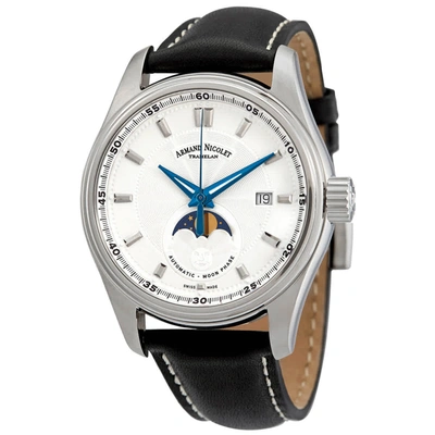 Shop Armand Nicolet Mh2 Automatic Silver Dial Mens Watch A640l-ag-p140mr2 In Black / Blue / Silver