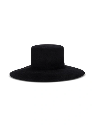 Shop Alberta Ferretti Wide Brim Hat In Black