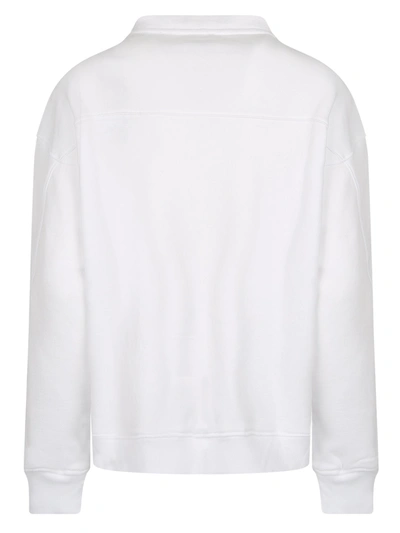 Shop Pinko Cotton Sweatshirt In White