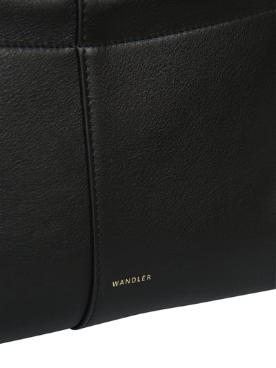 Shop Wandler Carly Leather Bag In Black