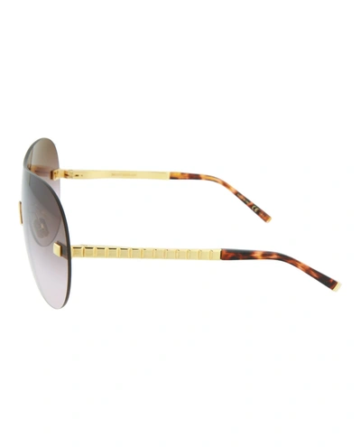 Shop Boucheron Shield/wrap Sunglasses In Red
