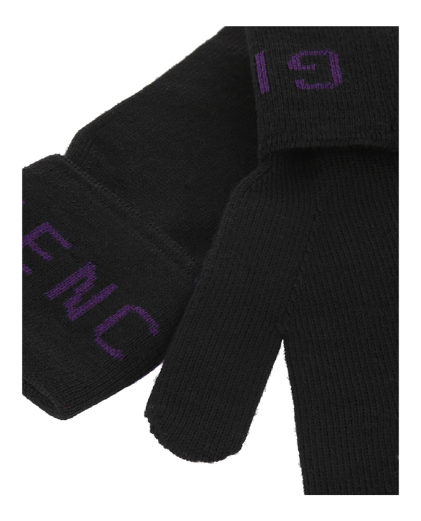 Logo Wool Gloves In Black