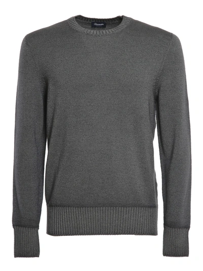 Shop Drumohr Extrafine Merino Wool Sweater In Gray In Grey