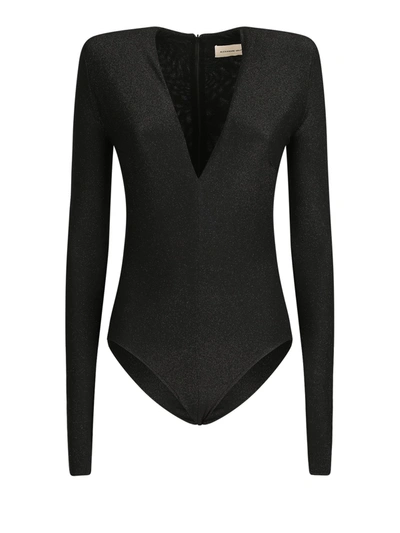 Shop Alexandre Vauthier Viscose Bodysuit In Black