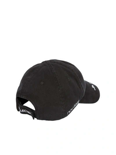 Shop Balenciaga Cotton Baseball Hat In Black