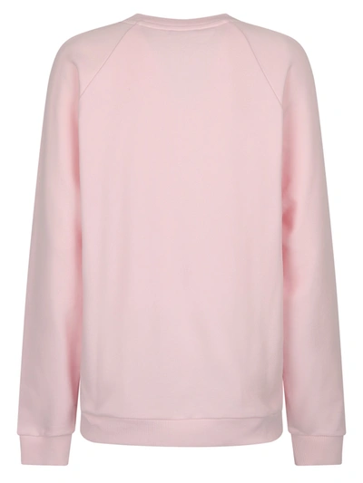 Shop Balmain Cotton Sweatshirt In Pink