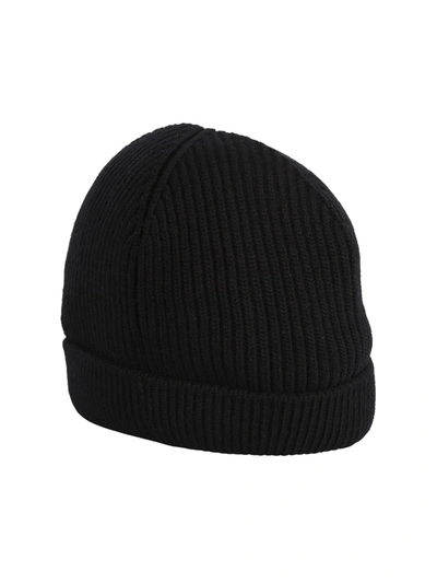 Shop Dolce & Gabbana Wool Beanie Hat In Black