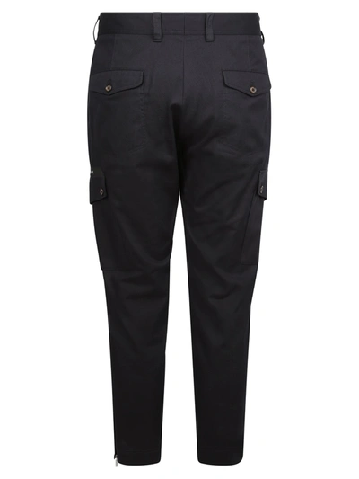 Shop Dolce & Gabbana Cotton Trousers In Blue