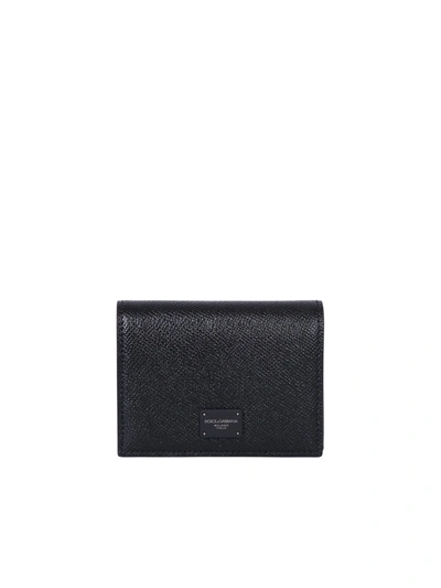 Shop Dolce & Gabbana Leather Card Holder In Black