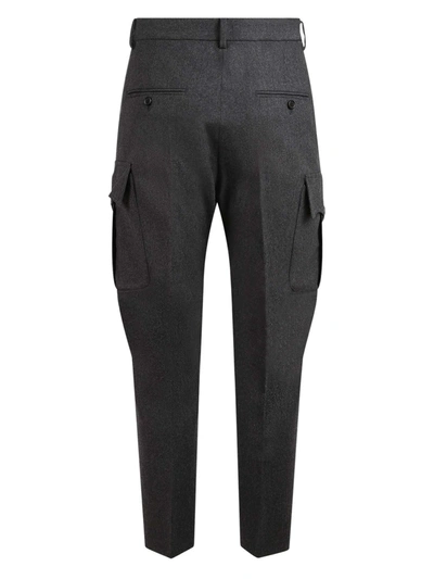 Shop Dsquared2 Virgin Wool Trousers In Grey