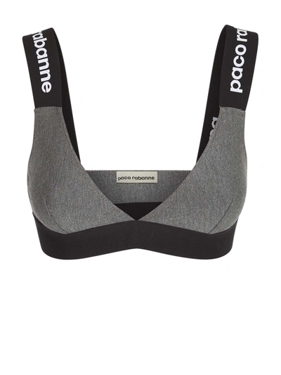 Shop Paco Rabanne Lingerie Top In Grey
