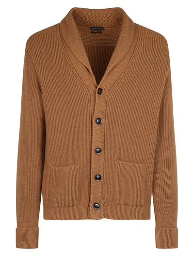 Shop Tom Ford Cashmere Cardigan In Brown