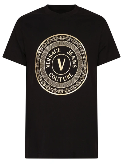 Shop Versace Jeans Couture Cotton T-shirt In Black