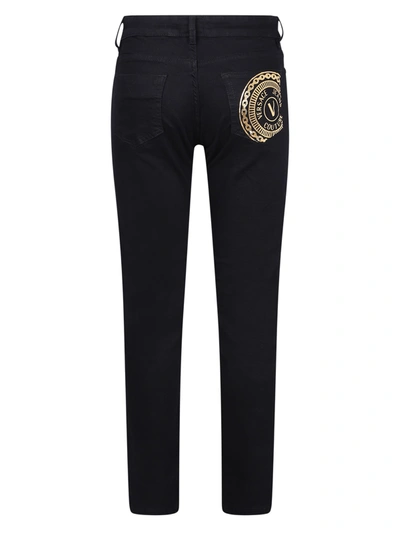 Shop Versace Jeans Couture Skinny Fit Trousers In Black