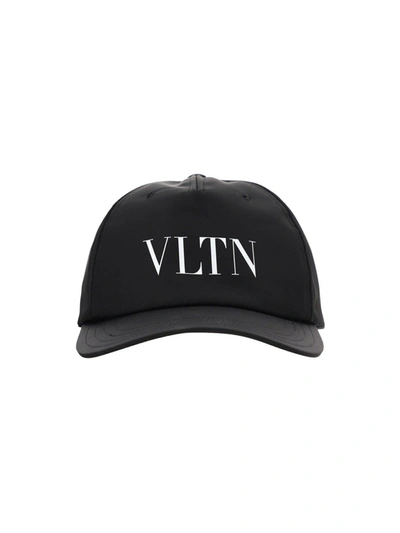 Shop Valentino Vltn Printed Baseball Cap In Black