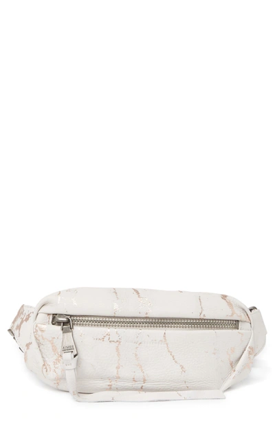 Shop Aimee Kestenberg Milan Leather Belt Bag In Light Rose Gold Marble