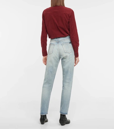 Shop Saint Laurent High-rise Slim Jeans In Blue