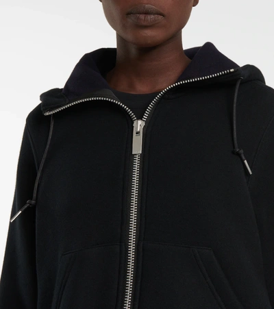 Shop Sacai Hybrid Cotton-blend Jacket In Black