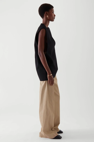 Cos Deep V-neck Sleeveless Top In Black | ModeSens