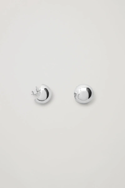 Shop Cos Spherical Stud Earrings In Silver