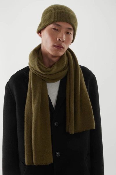 Shop Cos Pure Cashmere Scarf In Green