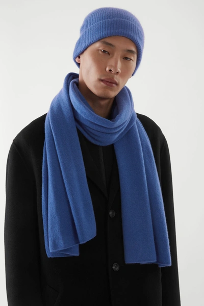 Shop Cos Pure Cashmere Scarf In Blue