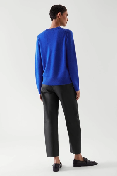 Shop Cos Pure Cashmere Jumper In Blue