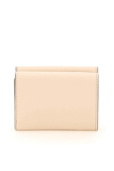 Shop Fendi Tri-fold Leather Wallet In Pink