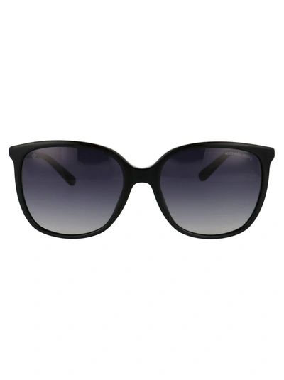 Shop Michael Kors Square Frame Sunglasses In Black