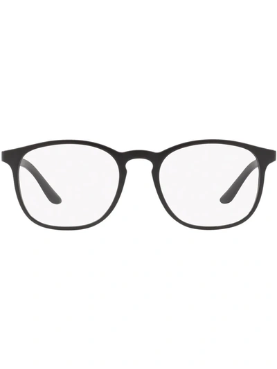 Shop Giorgio Armani Square-frame Glasses In White