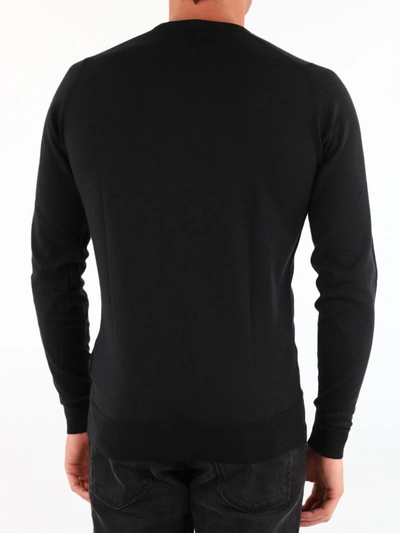 Shop John Smedley Black Merino Wool Sweater