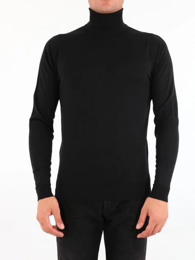 Shop John Smedley Merino Wool Sweater Black