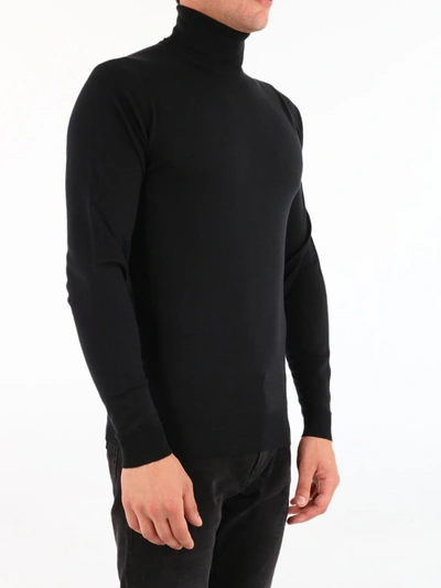 Shop John Smedley Merino Wool Sweater Black