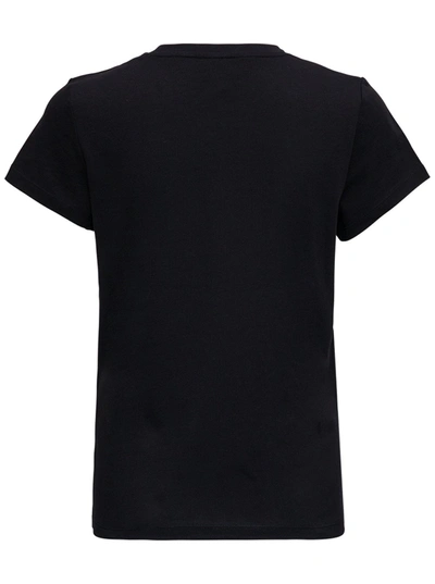 Shop A.p.c. Black Cotton T-shirt With Logo