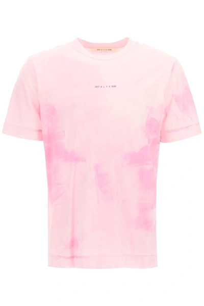 Shop Alyx 1017  9sm Nightmare Print Tie-dye T-shirt In Pink