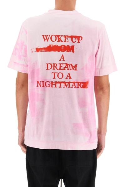 Shop Alyx 1017  9sm Nightmare Print Tie-dye T-shirt In Pink