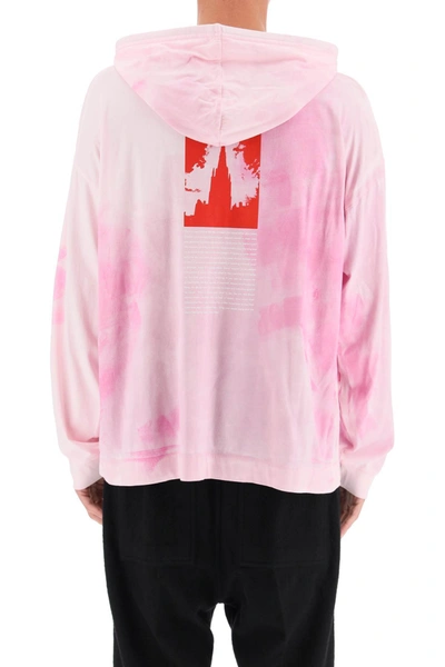 Shop Alyx 1017  9sm Tie-dye Hooded T-shirt In Pink