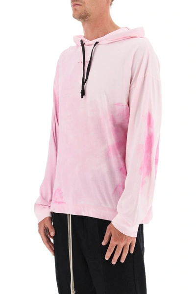 Shop Alyx 1017  9sm Tie-dye Hooded T-shirt In Pink