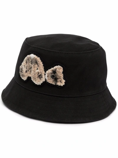 Palm Angels Bear Bucket Hat In Black