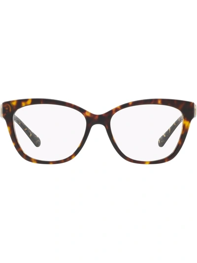 Shop Coach Tortoiseshell Square Glasses In Brown