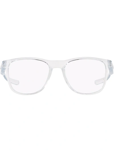 Shop Oakley Trillbe X Transparent Glasses In White