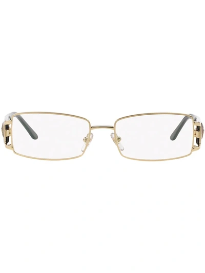 Shop Versace Rectangle-frame Glasses In White