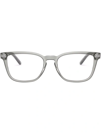 Shop Versace Transparent Square-frame Glasses In White