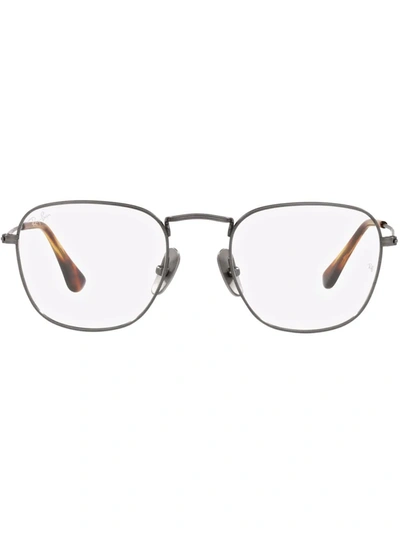 Shop Ray Ban Frank Square-frame Glasses In White