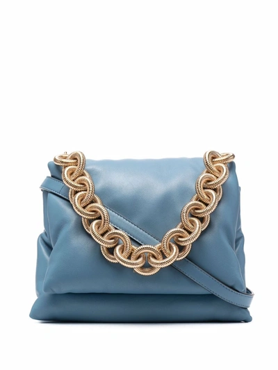 Shop Lanvin Chunky-chain Detail Tote Bag In Blue