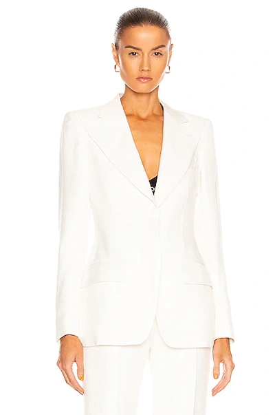 Tom Ford Single-breasted Blazer In Chalk